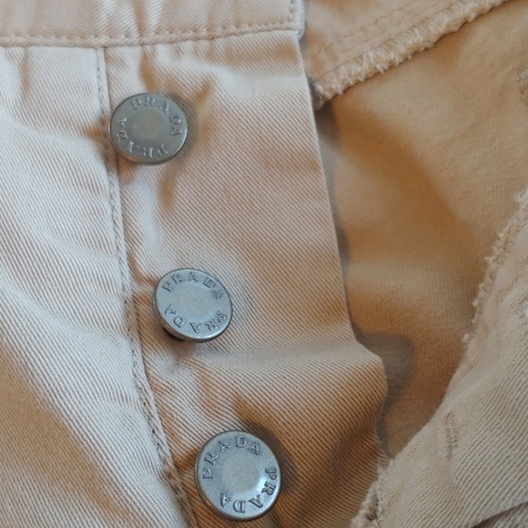 PRADA Women's Khaki Button Fly Pants in size Euro 50 US 12 - Picture 6 of 17